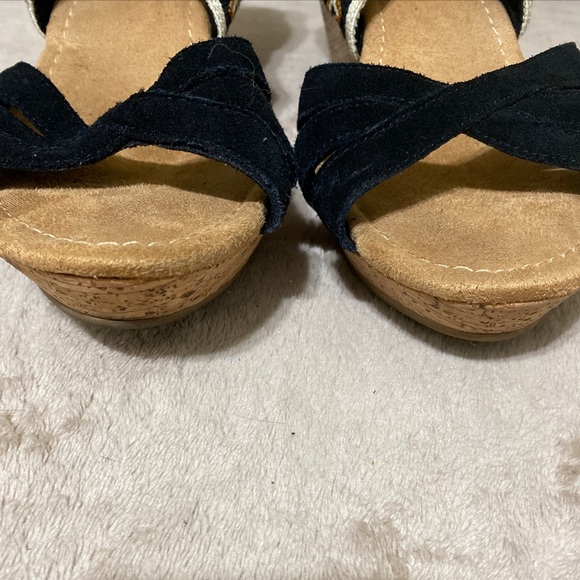 Minnetonka leather cork wedge sandals size 11 - Picture 4 of 5
